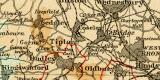 Industriegebiet von Süd - Stafford historische Landkarte Lithographie ca. 1910
