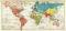 Verteilung der Staatsformen und Kolonialverfassungen auf der Erde historische Landkarte Lithographie ca. 1908