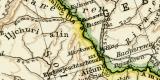 Sibirien III. Amurgebiet historische Landkarte Lithographie ca. 1912