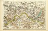 Sibirien II. Altai Baikalsee historische Landkarte...