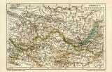 Sibirien II. Altai Baikalsee historische Landkarte Lithographie ca. 1906