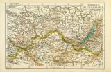 Sibirien II. Altai Baikalsee historische Landkarte Lithographie ca. 1911