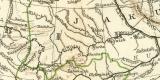 Sibirien I. Übersichtskarte historische Landkarte Lithographie ca. 1904