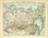 Sibirien I. Übersichtskarte historische Landkarte...