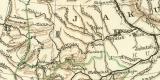 Sibirien I. Übersichtskarte historische Landkarte Lithographie ca. 1908