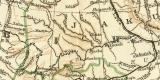 Sibirien I. Übersichtskarte historische Landkarte Lithographie ca. 1911
