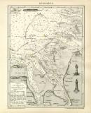 Seekarte historische Seekarte Lithographie ca. 1892