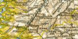 Schottland historische Landkarte Lithographie ca. 1909