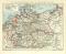 Die Schiffahrtsstrassen des Deutschen Reiches historische Landkarte Lithographie ca. 1910