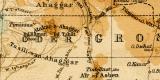 Sahara historische Landkarte Lithographie ca. 1911