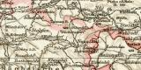 Sachsen Königreich II. Östlicher Teil historische Landkarte Lithographie ca. 1904