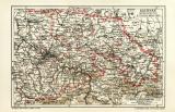 Sachsen Königreich II. Östlicher Teil historische Landkarte Lithographie ca. 1905