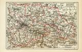Sachsen Königreich II. Östlicher Teil historische Landkarte Lithographie ca. 1907