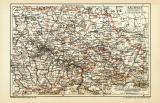 Sachsen Königreich II. Östlicher Teil historische Landkarte Lithographie ca. 1910