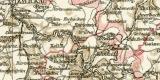 Sachsen Königreich I. Südlicher Teil historische Landkarte Lithographie ca. 1903