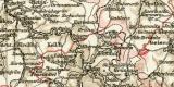 Sachsen Königreich I. Südlicher Teil historische Landkarte Lithographie ca. 1905