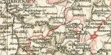 Sachsen Königreich I. Südlicher Teil historische Landkarte Lithographie ca. 1907
