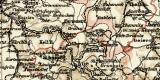 Sachsen Königreich I. Südlicher Teil historische Landkarte Lithographie ca. 1910