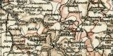 Sachsen Königreich I. Südlicher Teil historische Landkarte Lithographie ca. 1912