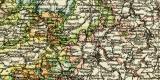 Königreich Sachsen Provinz Sachsen südlicher Teil und Thüringische Staaten historische Landkarte Lithographie ca. 1912