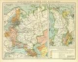 Historische Karte von Russland historische Landkarte Lithographie ca. 1911