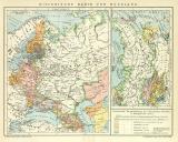 Historische Karte von Russland historische Landkarte Lithographie ca. 1912