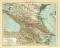 Kaukasien historische Landkarte Lithographie ca. 1904