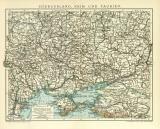 Südrussland Krim und Taurien historische Landkarte...