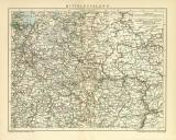 Mittelrussland historische Landkarte Lithographie ca. 1904