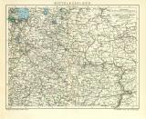 Mittelrussland historische Landkarte Lithographie ca. 1907