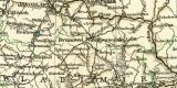 Mittelrussland historische Landkarte Lithographie ca. 1909