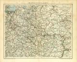 Mittelrussland historische Landkarte Lithographie ca. 1911