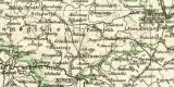 Westrussland und Ostseeprovinzen historische Landkarte Lithographie ca. 1907