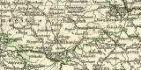 Westrussland und Ostseeprovinzen historische Landkarte Lithographie ca. 1912