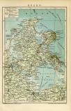 Rügen historische Landkarte Lithographie ca. 1904