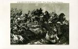 Amazonenschlacht von Peter Paul Rubens historische Bildtafel Lithographie ca. 1902