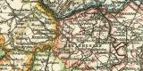 Rheinprovinz Westfalen Hessen Nassau und Grossherzogtum Hessen II. Südlicher Teil historische Landkarte Lithographie ca. 1912