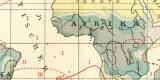 Regenkarte der Erde historische Landkarte Lithographie ca. 1904