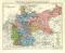 Übersichtskarte der Rechtsgebiete im Deutschen Reiche historische Landkarte Lithographie ca. 1903