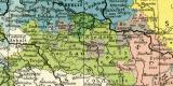 Preussen historische Karte Lithographie 1911 Original der...