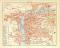 Prag historischer Stadtplan Karte Lithographie ca. 1900