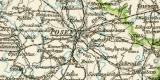 Posen historische Landkarte Lithographie ca. 1903