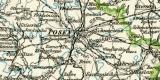 Posen historische Landkarte Lithographie ca. 1906