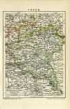 Posen historische Landkarte Lithographie ca. 1912