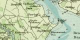 Portsmouth und Southampton historischer Stadtplan Karte...