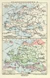 Pflanzengeographie II. historische Landkarte Lithographie ca. 1904