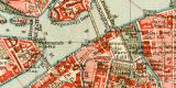 St. Petersburg historischer Stadtplan Karte Lithographie ca. 1905