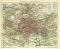 Paris und Umgebung historischer Stadtplan Karte Lithographie ca. 1912