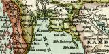 Ostindien II. Hinterindien historische Landkarte Lithographie ca. 1912