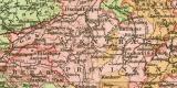 Ostindien I. Vorderindien historische Landkarte Lithographie ca. 1906